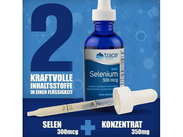 Ионный селен Trace Minerals Research Ionic Selenium 300 мкг 59 мл - Фото 2