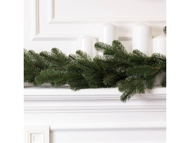 Штучна гірлянда Хвоя 2 м зелена, новорічна гірлянда лита реалістична Преміум KOS-HVO12 - Фото 6