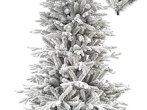 Искусственная комбинированная елка Агата засніжена Kvazar литые иголки +Пленка ПВХ 240 см