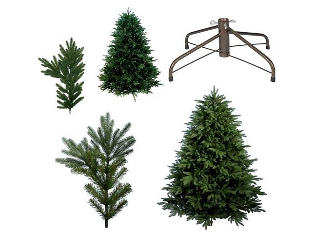 Штучна комбінована ялинка Kvazar литі голки та плівка ПВХ Россо Преміум 180 см - Фото 8