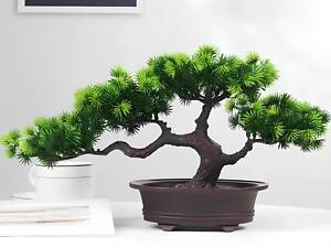 Штучна композиція Бонсай RESTEQ — декоративне дерево в горщику для інтер'єру, 20х40 см