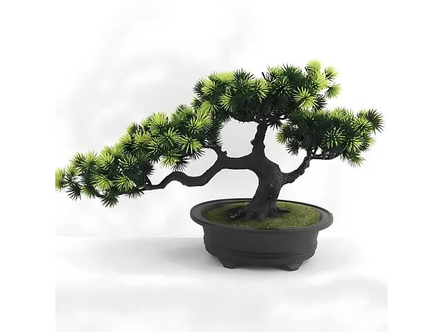 Штучна композиція Бонсай RESTEQ — декоративне дерево в горщику для інтер'єру, 20х40 см - Фото 5