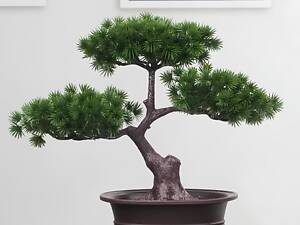 Штучний бонсай RESTEQ у горщику 25х30 см — декоративна рослина для дому, офісу та інтер'єру