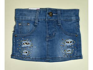 Юбка джинсовая, стразы 02759 6-9м/68-74/22