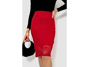 Спідниця гіпюр, колір червоний, 244R057