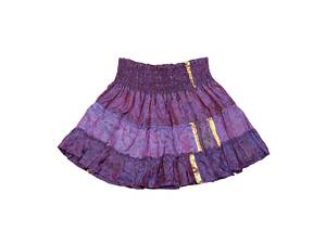 Юбка-Мини С оборкой Karma Шелк Размер S-М Фиолетовый (24153)
