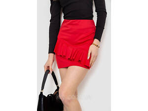 Юбка однотонная, цвет красный,