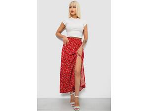 Юбка софт с цветочным принтом, цвет красный, 257R11