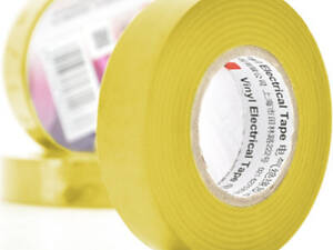 Ізоляційна стрічка 3M 0.15мм x 18мм x 20м Yellow, від -10°С до +80°С (0,15мм*18мм*20м_Y)