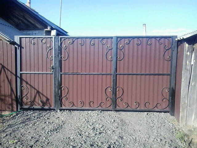 Заборы кованые, сварные, из профлиста. Навес. Ворота. - Фото 4