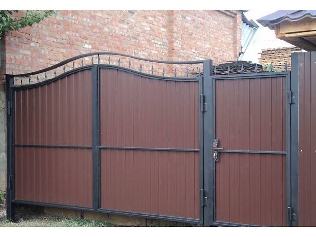 Заборы кованые, сварные, из профлиста. Навес. Ворота. - Фото 5