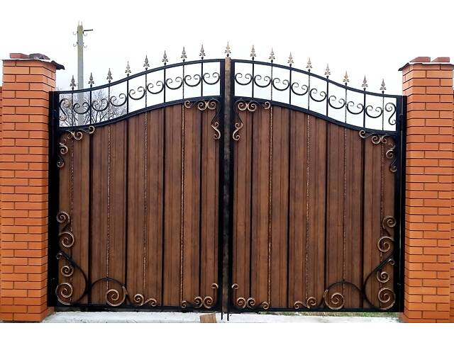 Заборы кованые, сварные, из профлиста. Навес. Ворота. - Фото 6