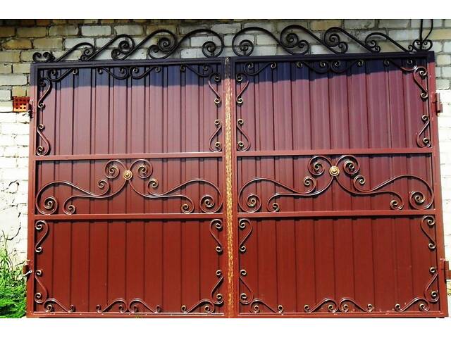 Заборы кованые, сварные, из профлиста. Навес. Ворота. - Фото 7