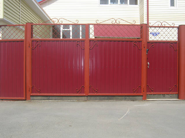 Заборы кованые, сварные, из профлиста. Навес. Ворота. - Фото 8