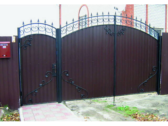 Заборы кованые, сварные, из профлиста. Навес. Ворота. - Фото 13