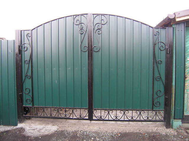 Заборы кованые, сварные, из профлиста. Навес. Ворота. - Фото 16