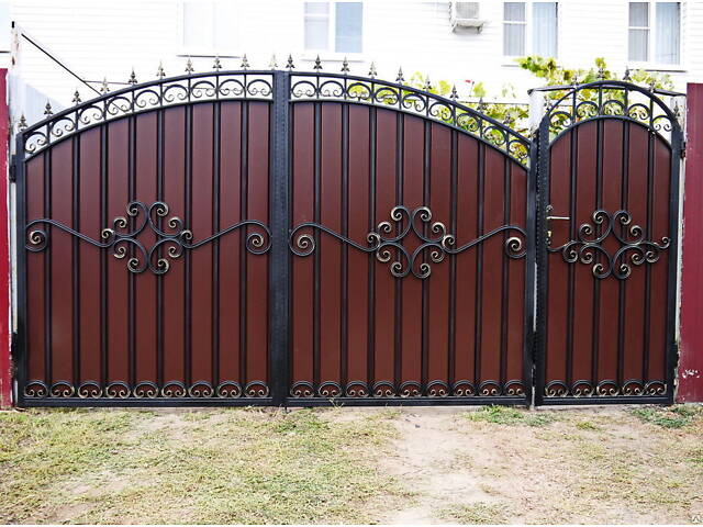 Заборы кованые, сварные, из профлиста. Навес. Ворота. - Фото 20