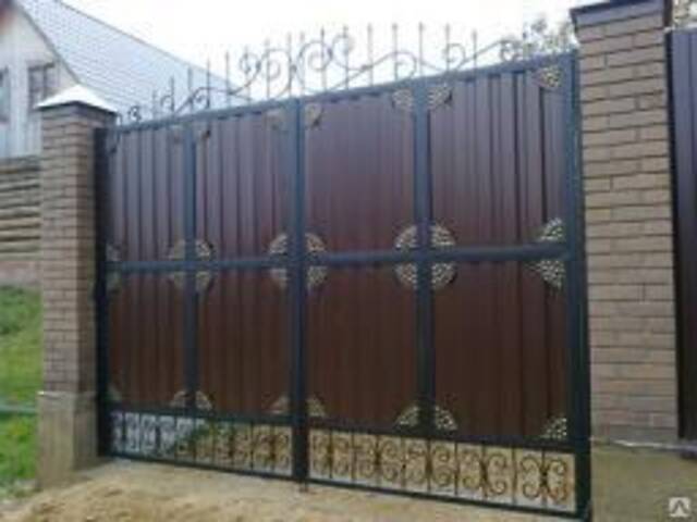 Заборы кованые, сварные, из профлиста. Навес. Ворота. - Фото 28