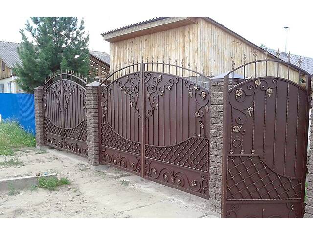 Заборы кованые, сварные, из профлиста. Навес. Ворота. - Фото 32