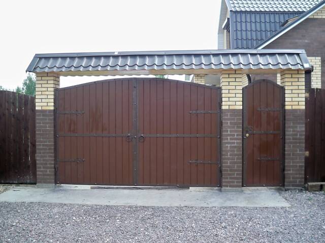 Заборы кованые, сварные, из профлиста. Навес. Ворота. - Фото 42