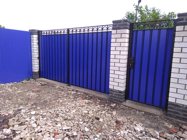 Заборы кованые, сварные, из профлиста. Навес. Ворота. - Фото 46