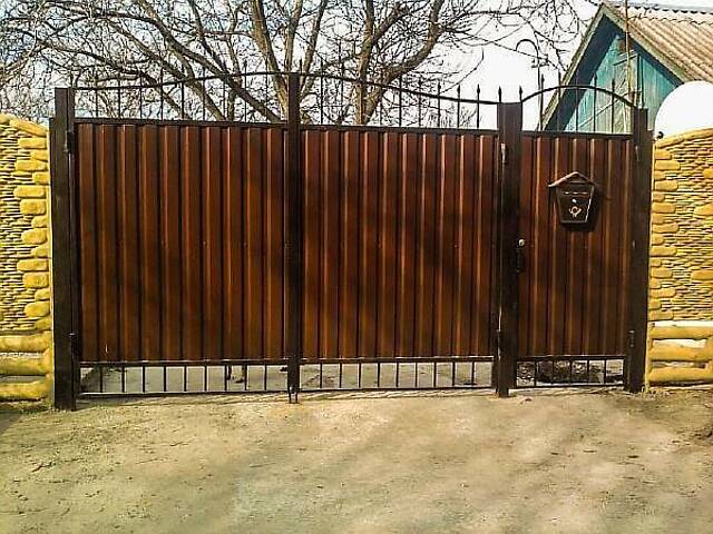 Заборы кованые, сварные, из профлиста. Навес. Ворота. - Фото 53