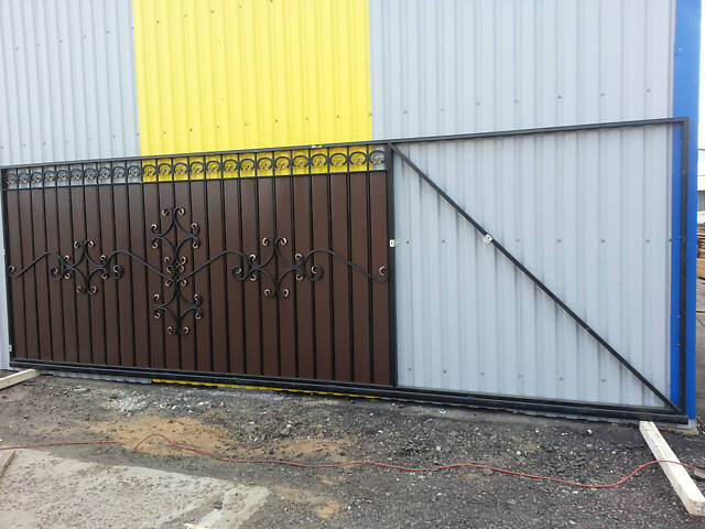 Заборы кованые, сварные, из профлиста. Навес. Ворота. - Фото 56