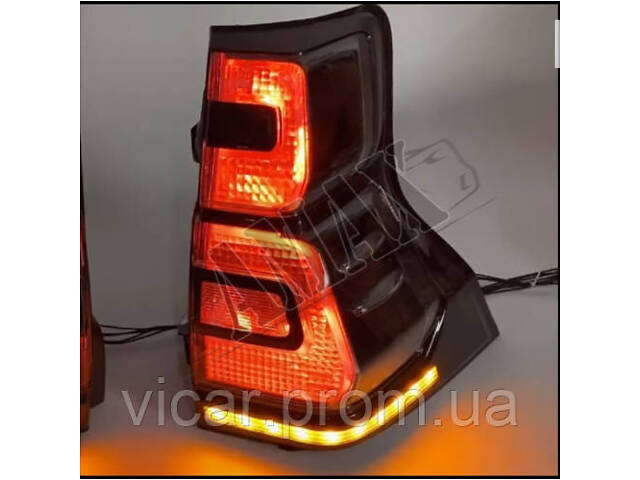 Оптика заднего вида, фонари диодные - BLACK ( FULL - LED ),Toyota Land Cruiser Prado 150 ( 2018 - 2023 ) - Фото 5