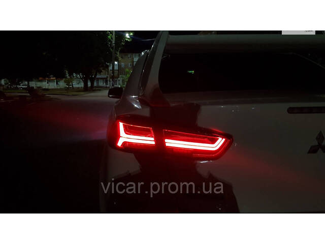 Задние фонари диодные-темные (all smoke) Mitsubishi Lancer X (2007-2019) - Фото 4