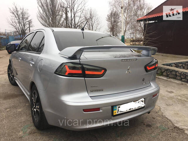 Задние фонари диодные-темные (all smoke) Mitsubishi Lancer X (2007-2019) - Фото 2