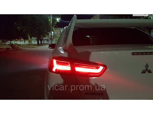 Задние фонари диодные-темные (all smoke) Mitsubishi Lancer X (2007-2019) - Фото 8