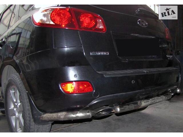 Задние углы с центральной AK0073 (2 шт, нерж.) для Hyundai Santa Fe 2 2006-2012 гг