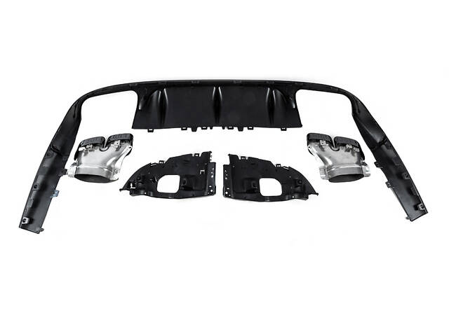 Задний диффузор Black с насадками Black (Дизайн AMG63) для Mercedes E-class coupe C238 2016-2024 гг - Фото 6