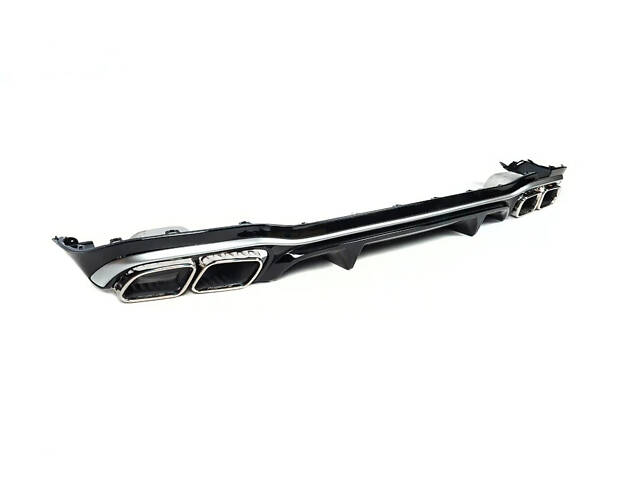 Задний диффузор с насадками Silver (для AMG/AMG-Line Дизайн E63 2020-2024) для Mercedes E-сlass W213 - Фото 3
