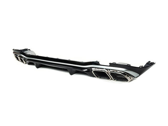 Задний диффузор с насадками Silver (для AMG/AMG-Line Дизайн E63 2020-2024) для Mercedes E-сlass W213 - Фото 4