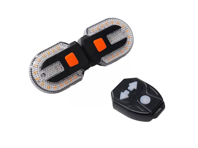 Задній габаритний вело ліхтар із поворотами FY-1825 'STOP' (yellow), дистанційний пульт - Фото 1