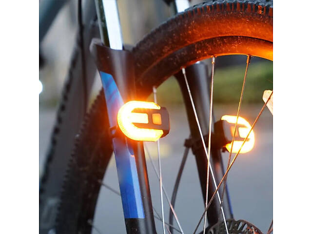 Задній габаритний вело ліхтар із поворотами FY-1825 'STOP' (yellow), дистанційний пульт - Фото 7