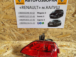 Задній лівий катафот в бампер Renault Laguna 3 хачбек 07-15р. (Рено Лагуна)