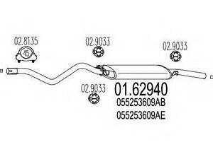 Задня частина вихлопної системи MTS 0162940 на VW CARIBE I (17)