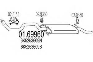 Задня частина вихлопної системи MTS 0169960 на SEAT CORDOBA седан (6K1, 6K2)