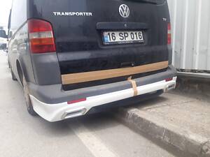 Задняя нижняя накладка Sport 3 (под покраску) для Volkswagen T5 2010-2015 гг