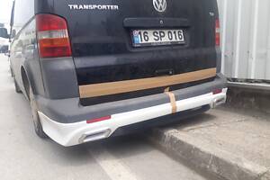 Задняя нижняя накладка Sport 3 (под покраску) для Volkswagen T5 Transporter 2003-2010 гг