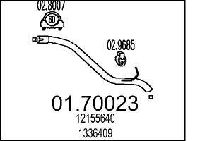 Задняя труба выхлопной системы FORD FOCUS (DAW, DBW) 1998-2009 г.