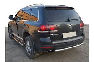 Задняя защита AK002 (2 шт., нерж) для Volkswagen Touareg 2002-2010 гг