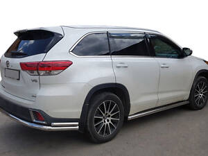 Задняя защита AK005-2 (2 шт, нерж) для Toyota Highlander 2013-2019 гг