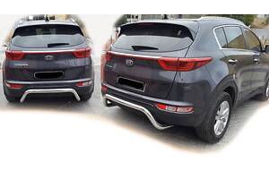 Задняя защита AK007 (нерж) для Kia Sportage 2015-2021 гг