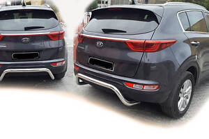 Задняя защита AK007 (нерж) для Kia Sportage 2015-2021 гг