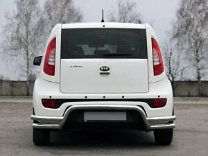 Задній захист AK007-2 (нерж) для Kia Soul II 2013-2018 рр