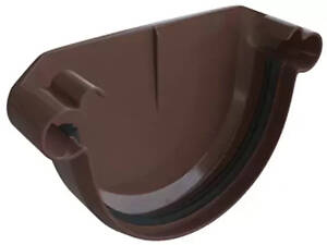 Заглушка желоба Альта-Профиль Элит 125 мм коричневый