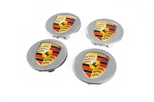 Заглушки в диски 76/71мм серые (4 шт) для Тюнинг Porsche